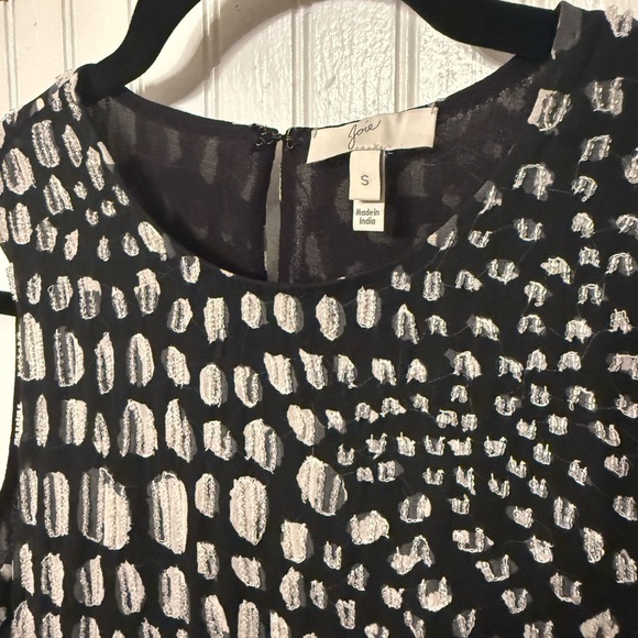 Joie Y2K Nayeka Caviar Silk Beaded Black and Silver Small Blouse - Picture 3 of 6